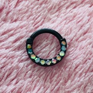 Maria Tash black titanium opal clicker 5/16
